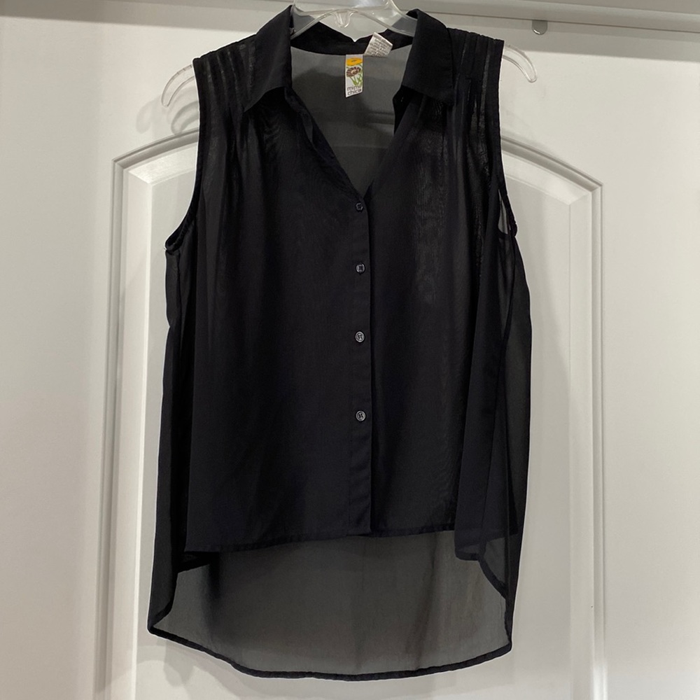 Sheer sleeveless blouse